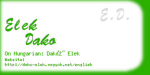 elek dako business card